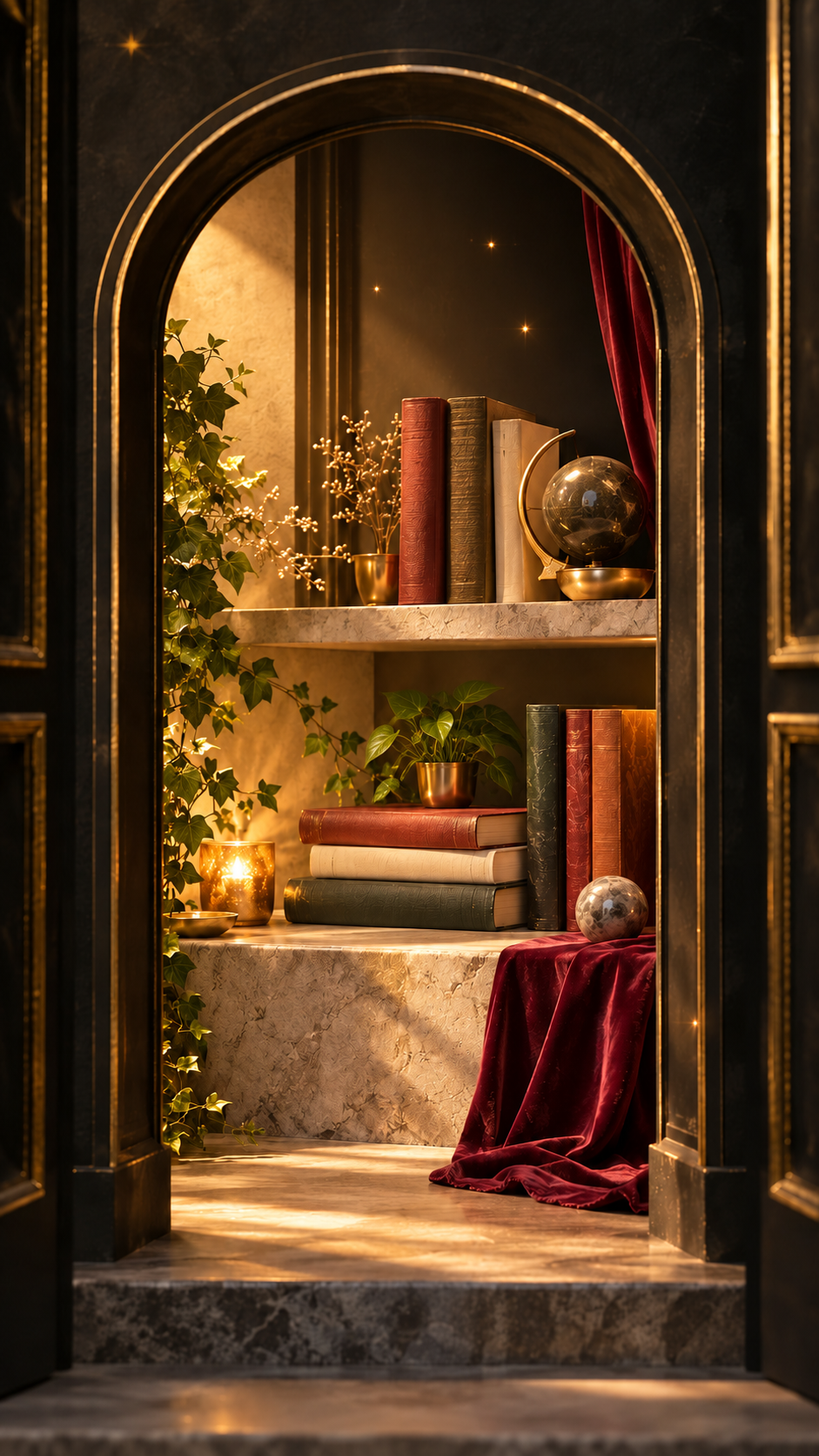 A quiet, warmly lit reading nook
